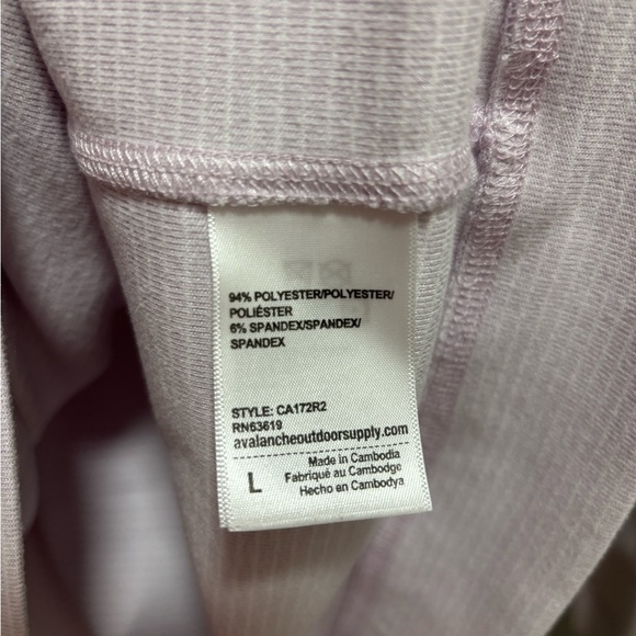 Long Sleeve Striped Tee Crew Neckline Light Purple - Picture 8 of 8